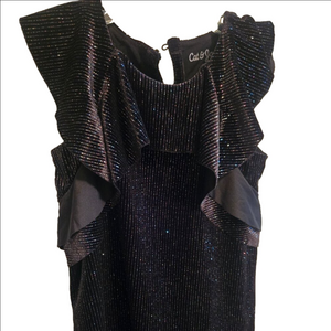 TODDLER GIRLS 2T FORMAL SPARKLY RAINBOW FLUTTER SLEEVE DRESS